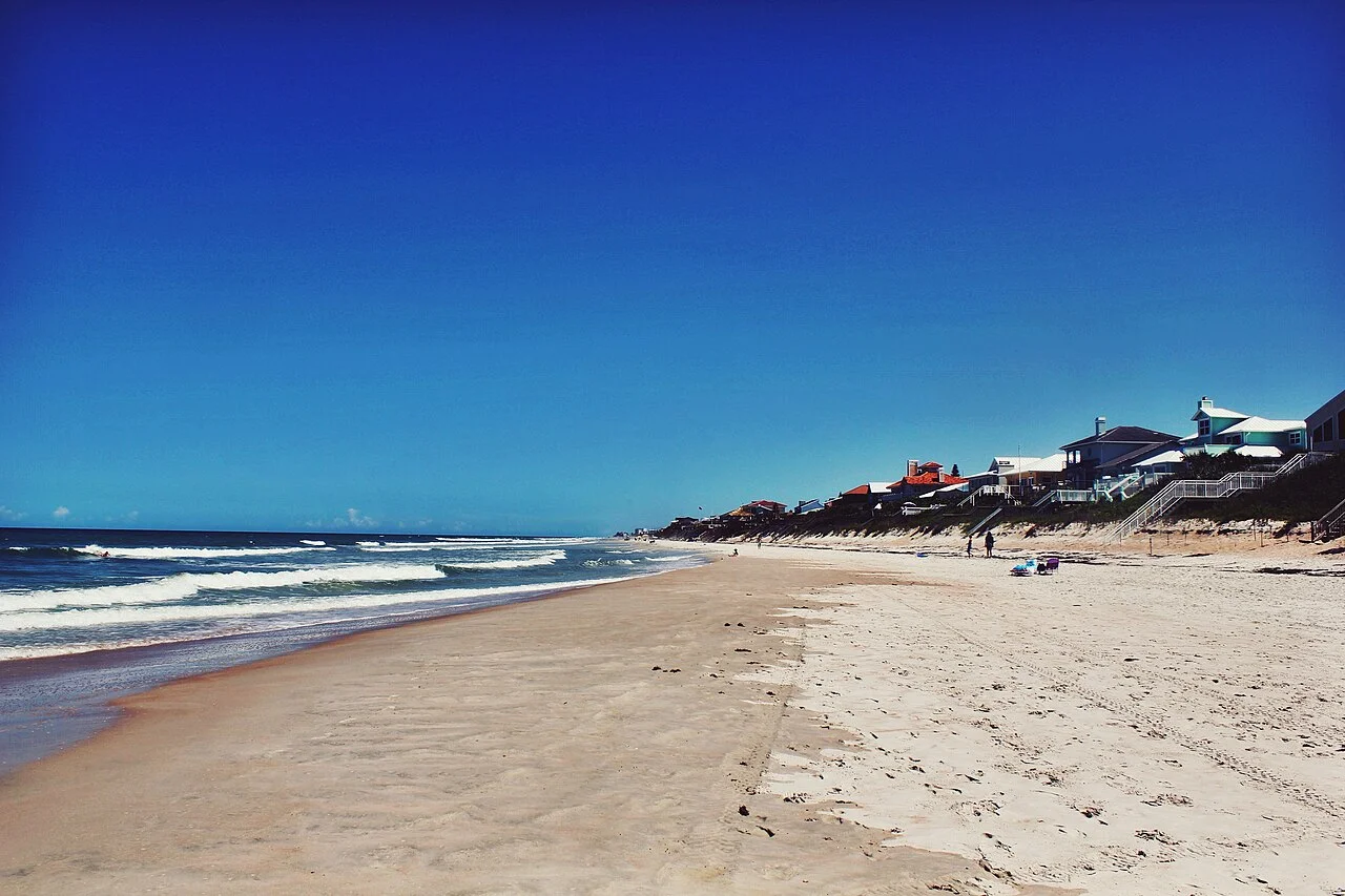 Looking south along New Smyrna Beach
